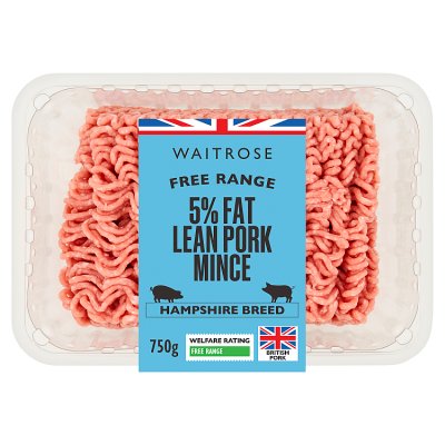 Waitrose Free Range Pork 5% Fat Lean Mince