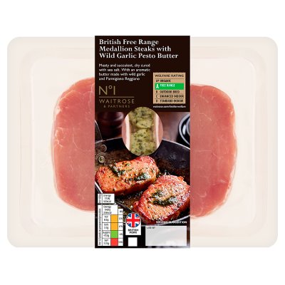 No.1 Free Range Bacon Medallion Steaks with Wild Garlic Butter