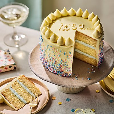 Blue Gender Reveal Cake