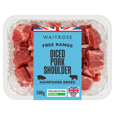 Waitrose Free Range British Pork Diced Shoulder