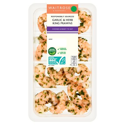 Waitrose Garlic & Herb King Prawns
