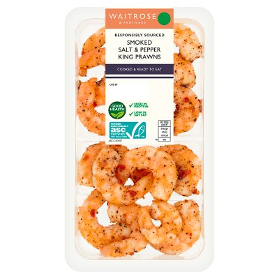 Waitrose Smoked & Salt Pepper King Prawns