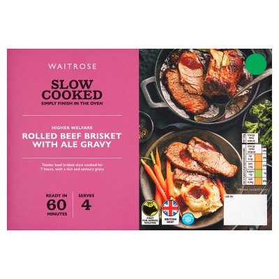 Waitrose Slow Cooked Rolled Beef Brisket with Ale Gravy