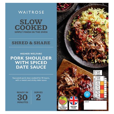 Waitrose Slow Cooked Pork Shoulder with Spiced Date Sauce