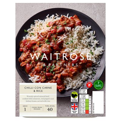 Waitrose Frozen Chilli Con Carne & Rice