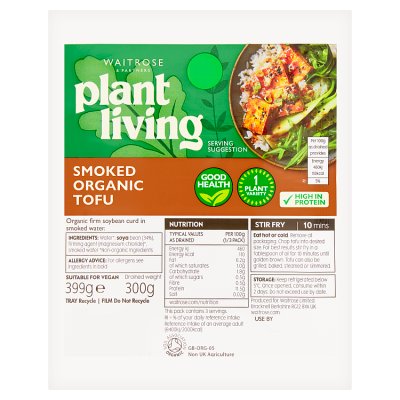 Waitrose Plant Living Smoked Organic Tofu