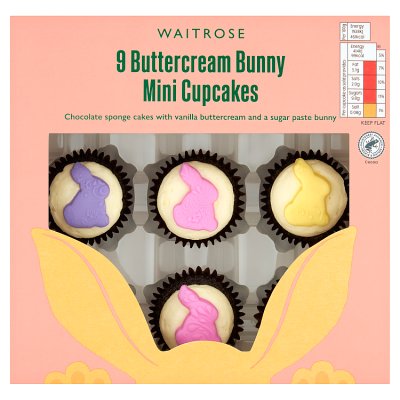 Waitrose 9 Mini Buttercream Cupcakes