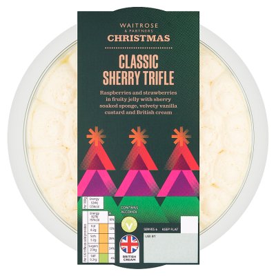 Waitrose Christmas Raspberry Sherry Trifle