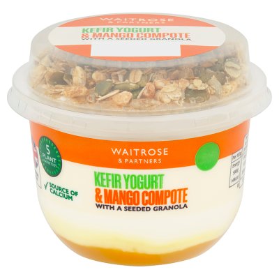 Waitrose Kefir Yogurt & Mango Compote with Seeded Granola