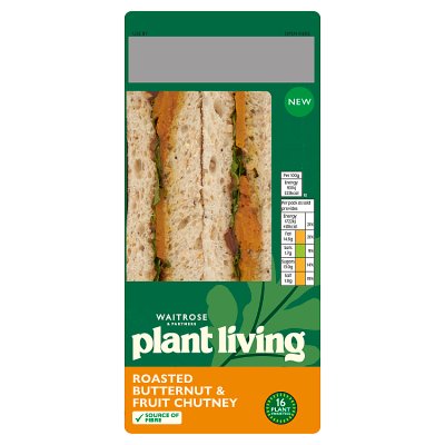 Plant Living Roasted Butternut & Fruit Chutney Sandwich