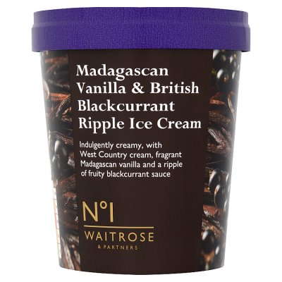 No.1 Vanilla & British Blackcurrant Ripple Ice Cream