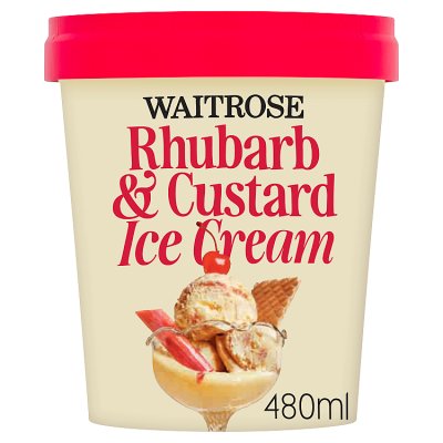 Waitrose Rhubarb & Custard Ice Cream