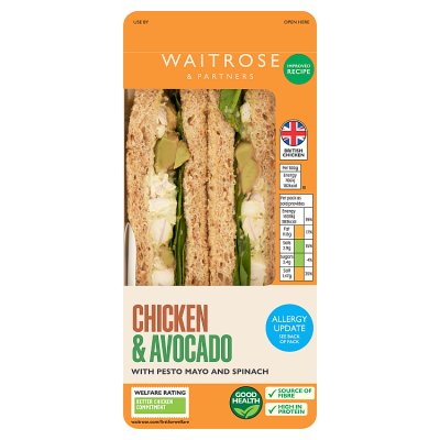 Waitrose Chicken & Avocado Sandwich