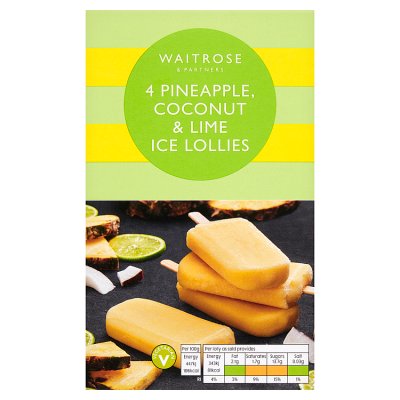 Waitrose Frozen Pineapple & Coconut Lollies