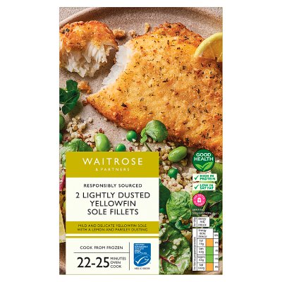 Waitrose Frozen Yellowfin Sole Fillets 2s