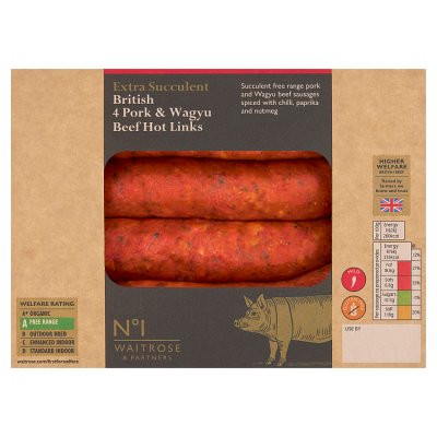 No.1 BBQ British Pork & Wagyu Beef Hot Links Sausages