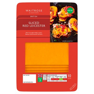 Waitrose Red Leicester Sliced Cheese