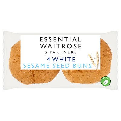 Essential 4 White Sesame Seed Buns
