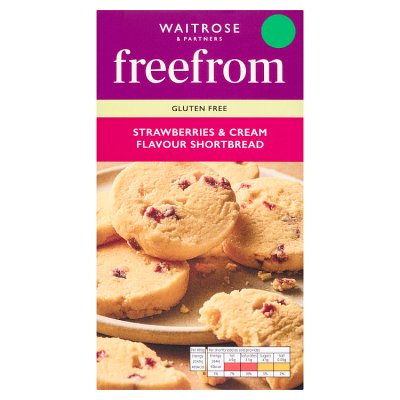 Waitrose Free From Strawberries & Cream Flavour Shortbread