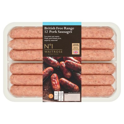 No.1 British Free Range 12 Pork Sausages