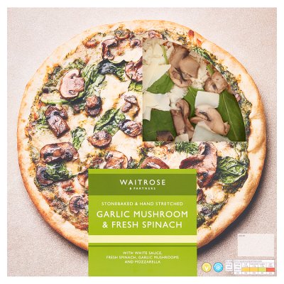 Waitrose Stonebaked Garlic Mushroom & Spinach Pizza