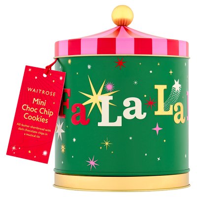 Waitrose Mini Choc Chip Cookies Musical Tin