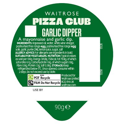 Waitrose Urban Pizza The Garlic Dipper