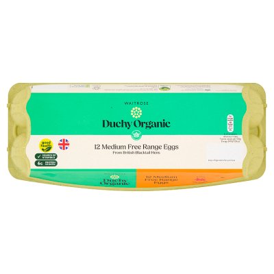 Duchy Organic 12 Medium Eggs