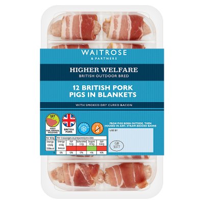 12 British Pork Pigs in Blankets