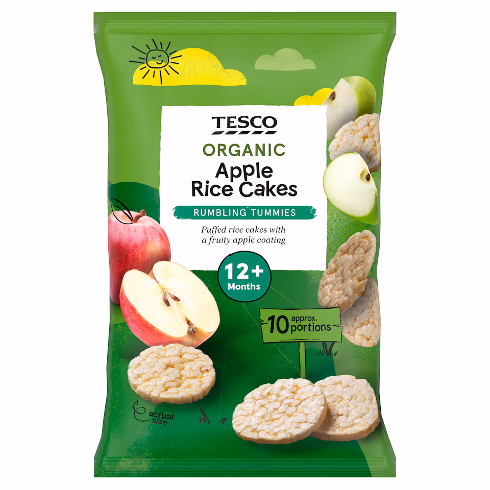 Tesco Organic Mini Apple Rice Cakes 40g