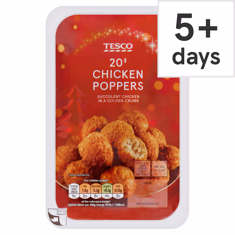 Tesco 20 Chicken Poppers 200g