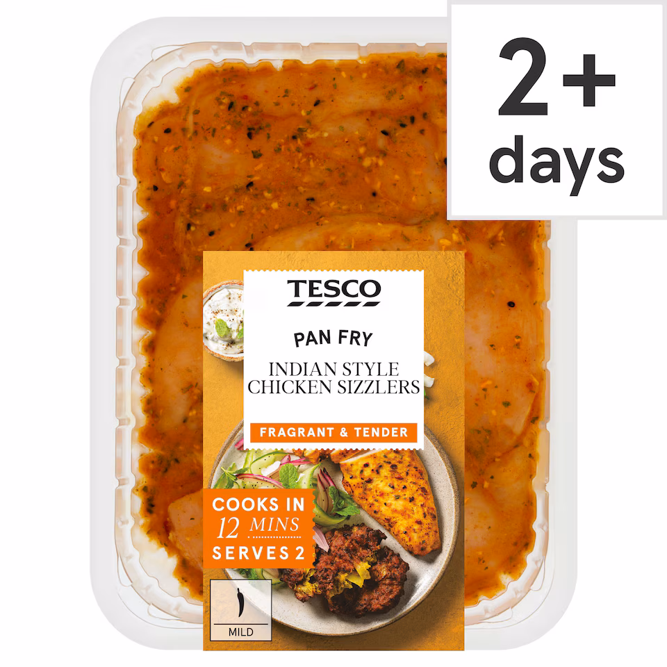 Tesco Pan Fry Indian Style Chicken Sizzlers 332g