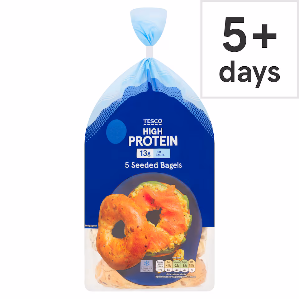 Tesco High Protein Bagels 5 Pack