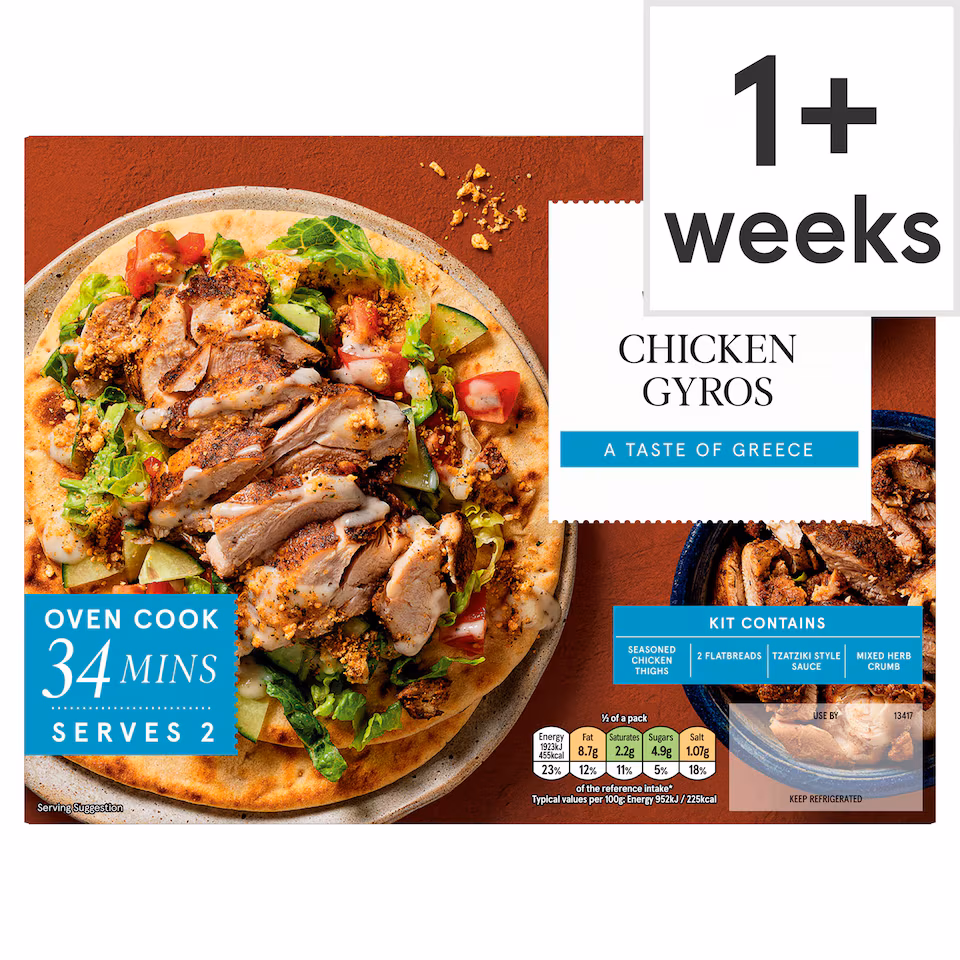 Tesco Meal Kit Chicken Gyros 420g
