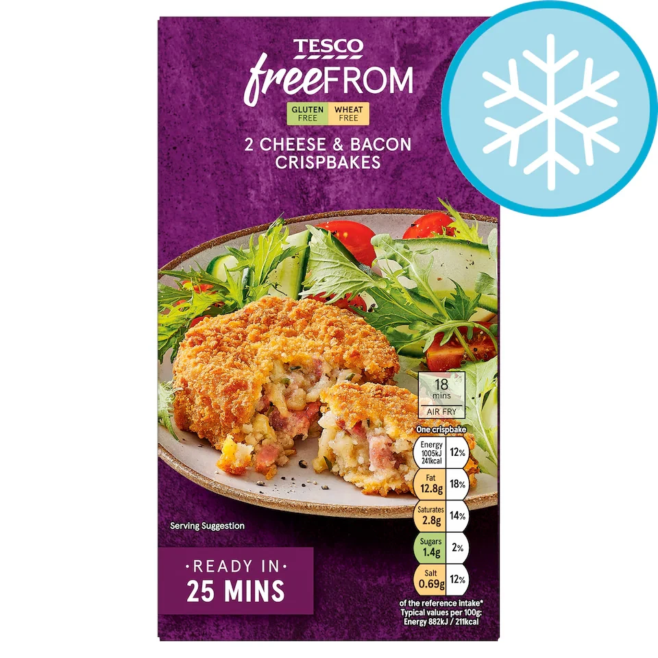 Tesco Free From Cheese & Bacon Crispbakes 227g