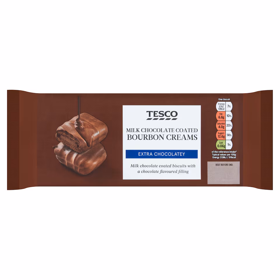 Tesco Milk Chocolate Covered Bourbons 162g