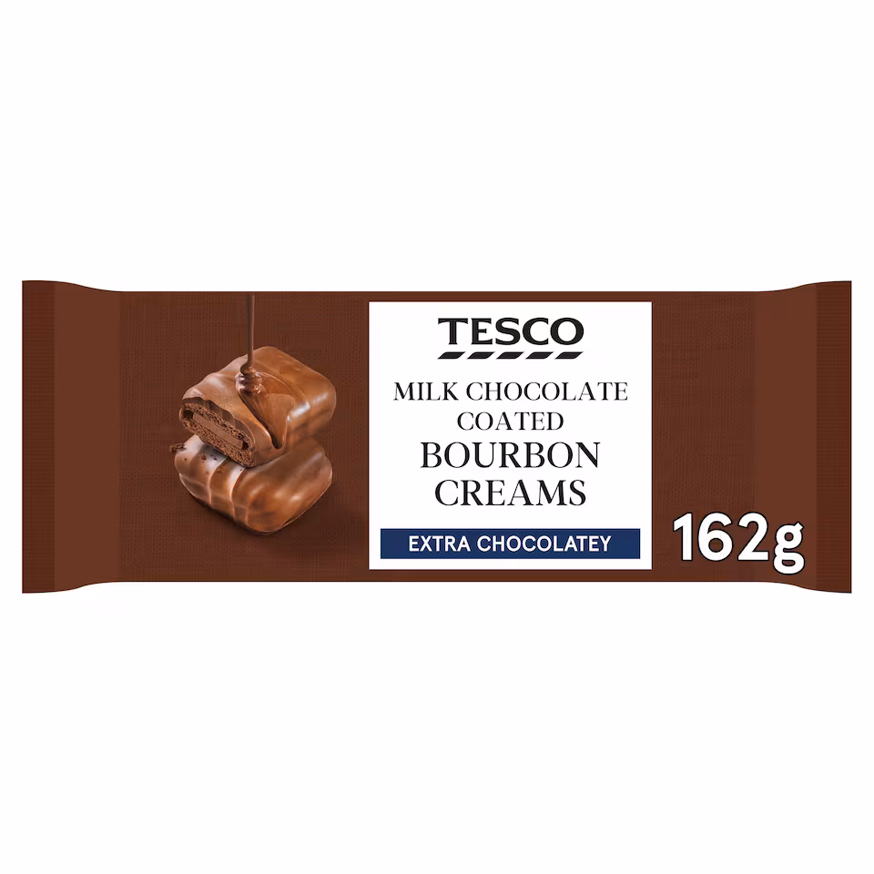 Tesco Milk Chocolate Covered Bourbons 162g