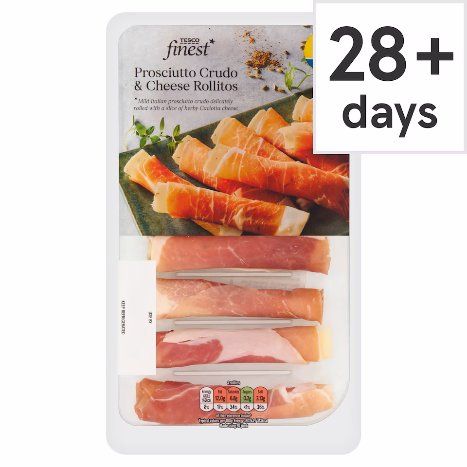 Tesco Finest Prosciutto Crudo & Cheese Rollitos 105g