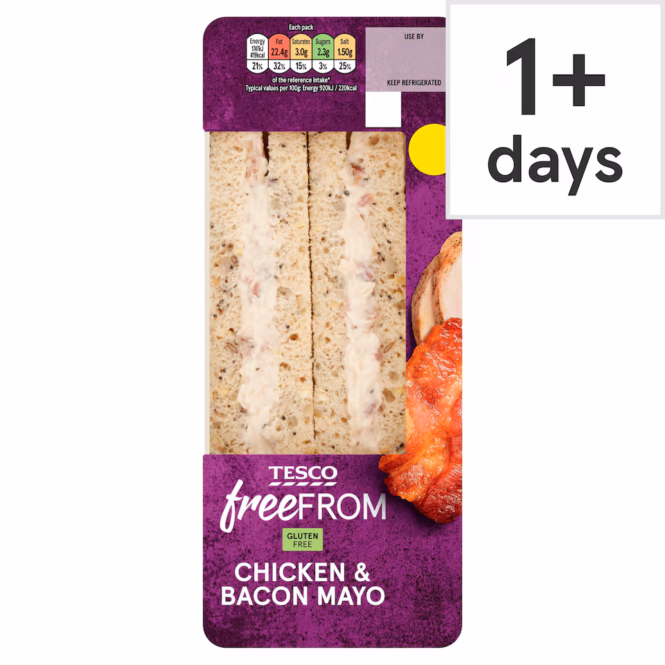 Tesco Free From Chicken, Bacon & Mayonnaise Sandwich