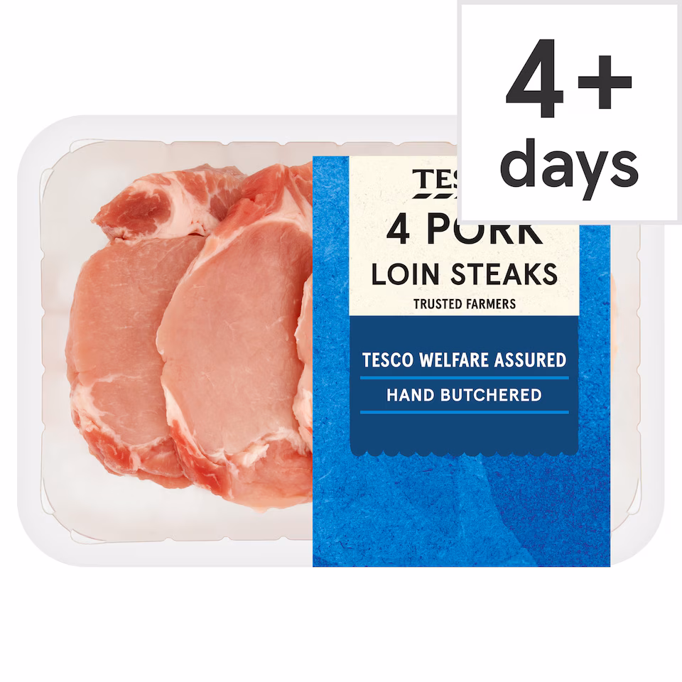 Tesco Pork Loin Steaks 480g