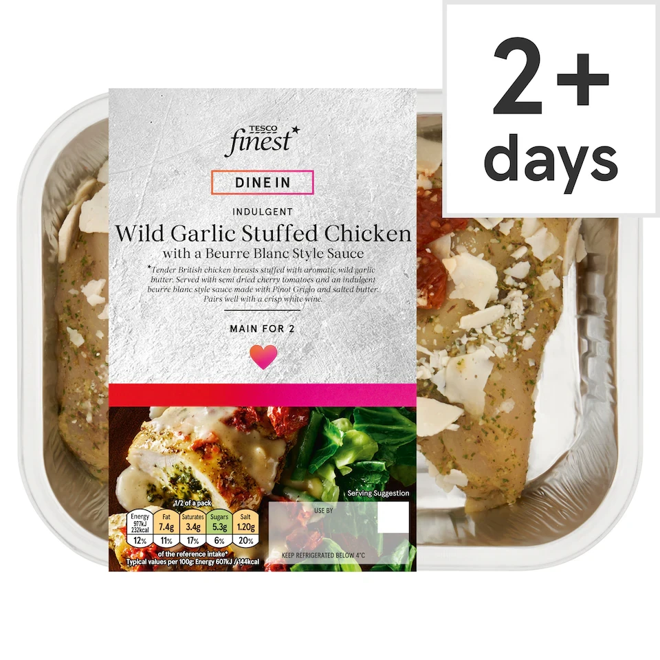 Tesco Finest Wild Garlic & Stuffed Chicken 375g