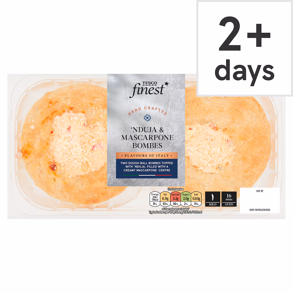 Tesco Finest Handcrafted 'Nduja and Mascarpone Bombes 249g