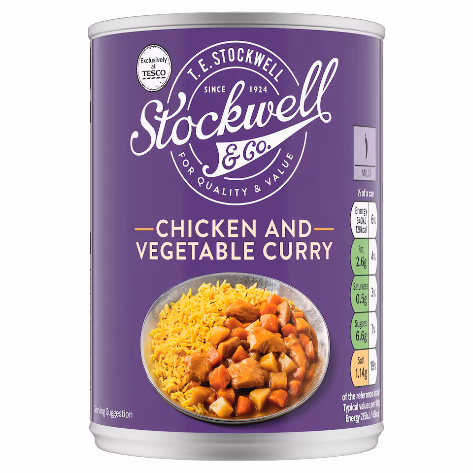 STOCKWELL & CO CHICKEN & VEG CURRY 392G