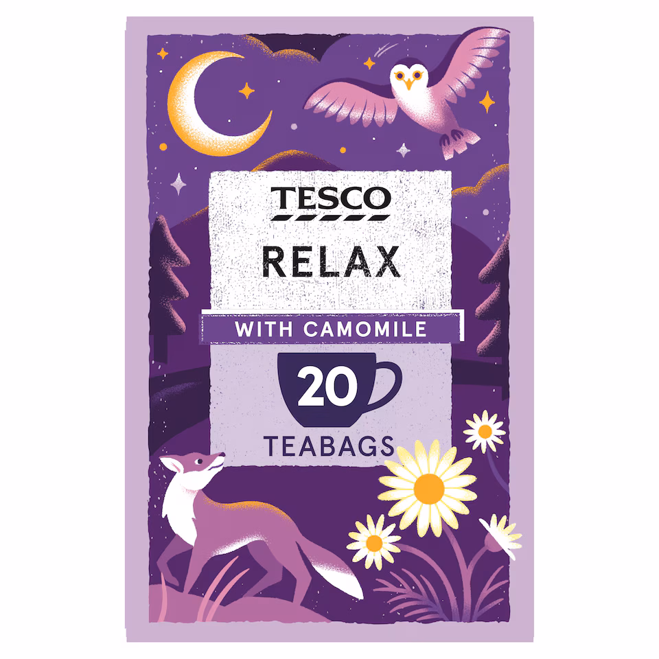 Tesco Relax Camomile & Passionflower 20 Herbal Tea Bags 40g