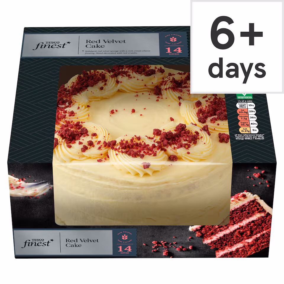 Tesco Finest Red Velvet Celebration Cake