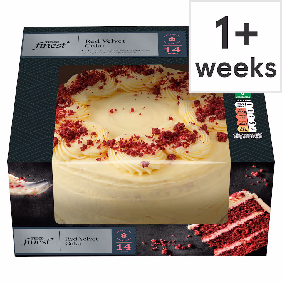 Tesco Finest Red Velvet Celebration Cake