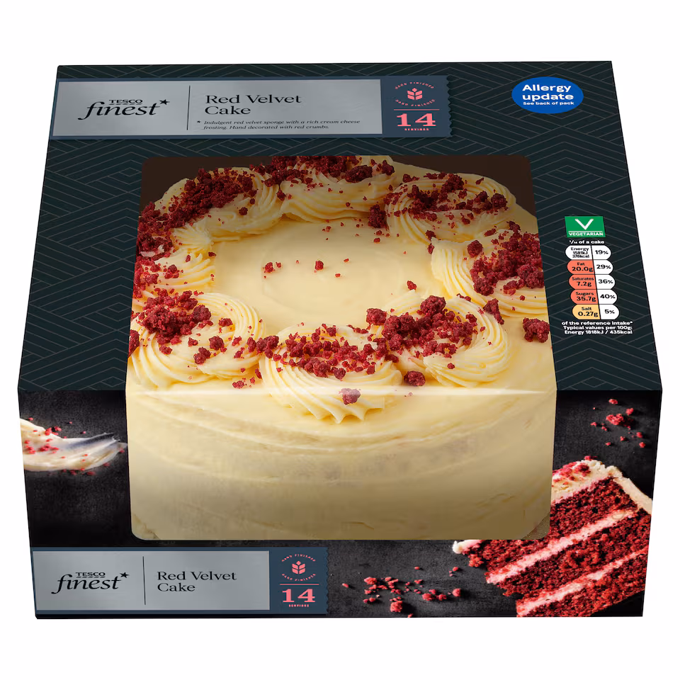 Tesco Finest Red Velvet Celebration Cake