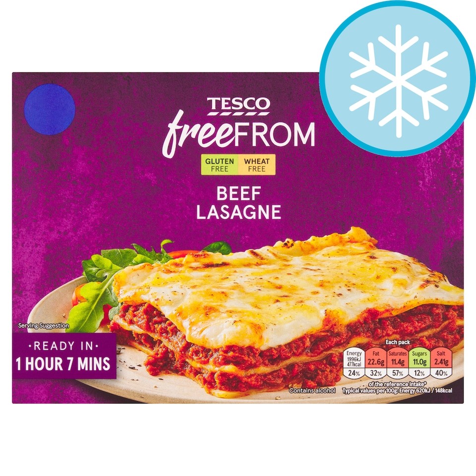 TESCO FREE FROM BEEF LASAGNE 350g