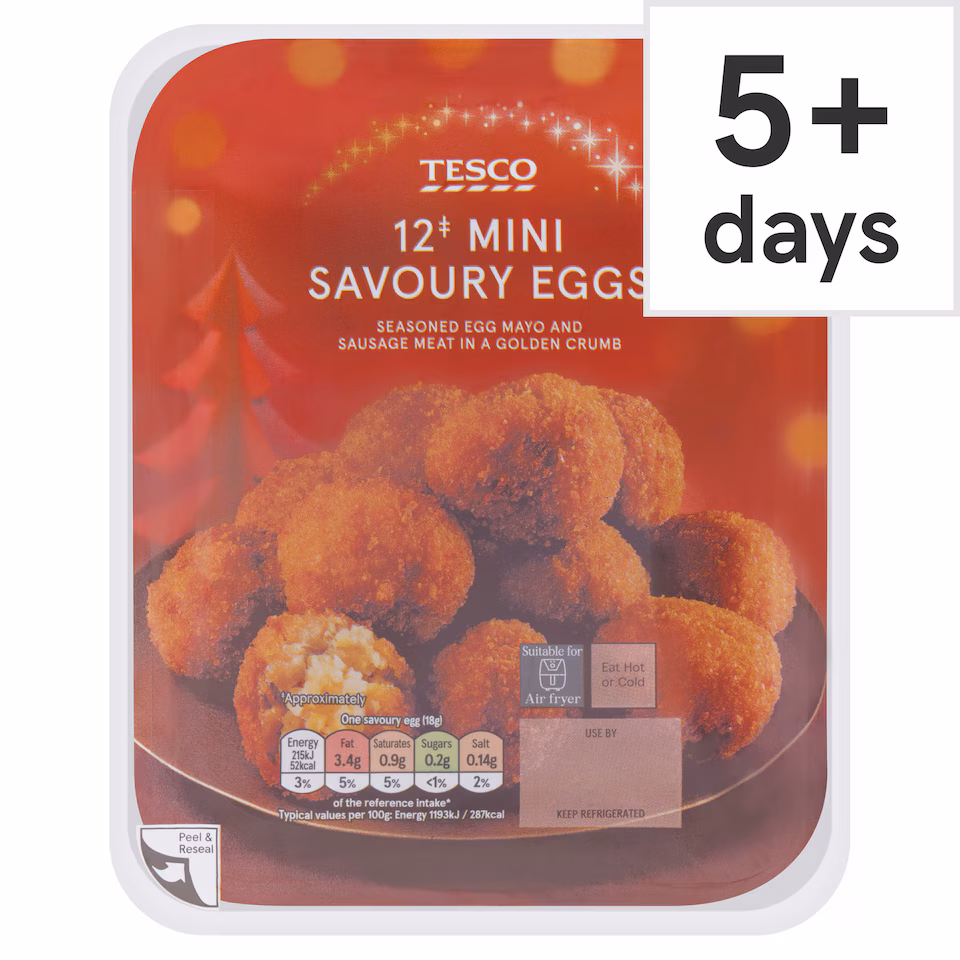 Tesco 12 Mini Savoury Eggs 216G