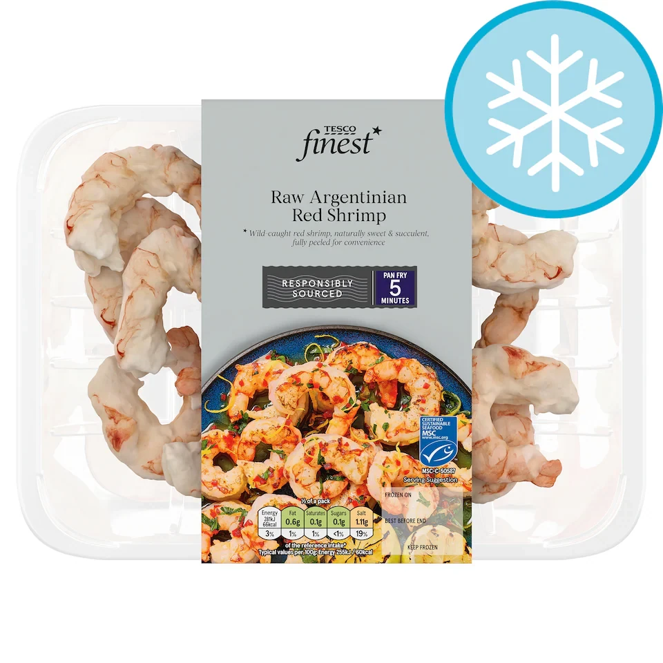 Tesco Finest MSC Raw Argentinian Red Shrimp 220g